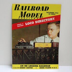 Vintage Railroad Model Craftsman November 1954 Magazine in Plastic Sleeve